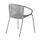 Armen Living Snack Indoor Outdoor Stackable Steel Dining Chair with Gray Rope, PK2 LCSNSIGRY - alternate 5